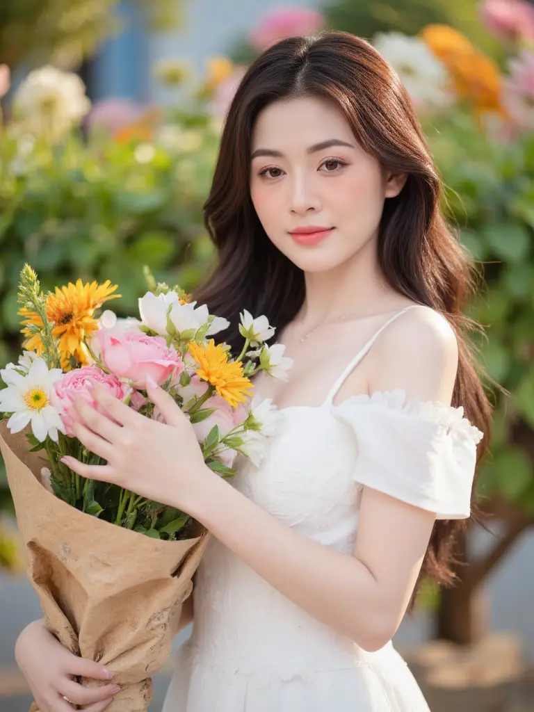 8+ Cách Tạo Dáng Chụp Ảnh Với Bó Hoa Cơ Bản Nhưng Đẹp