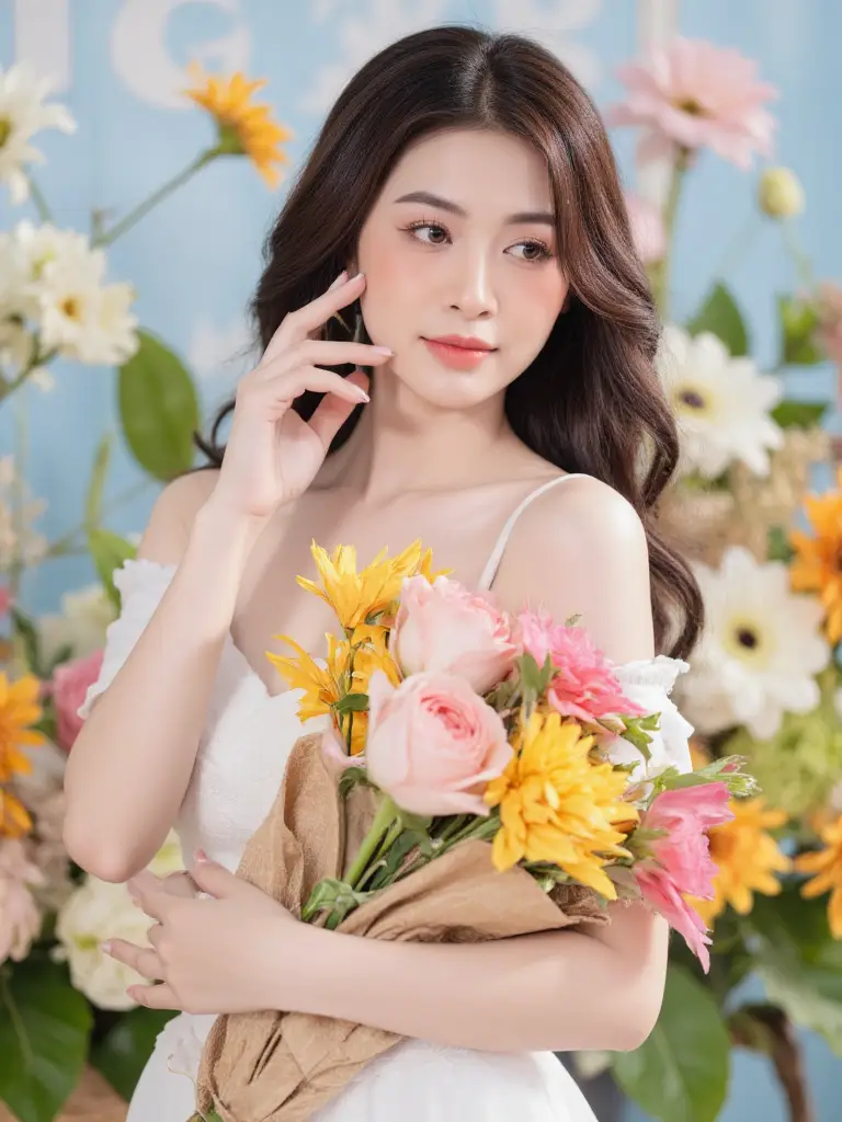 8+ Cách Tạo Dáng Chụp Ảnh Với Bó Hoa Cơ Bản Nhưng Đẹp