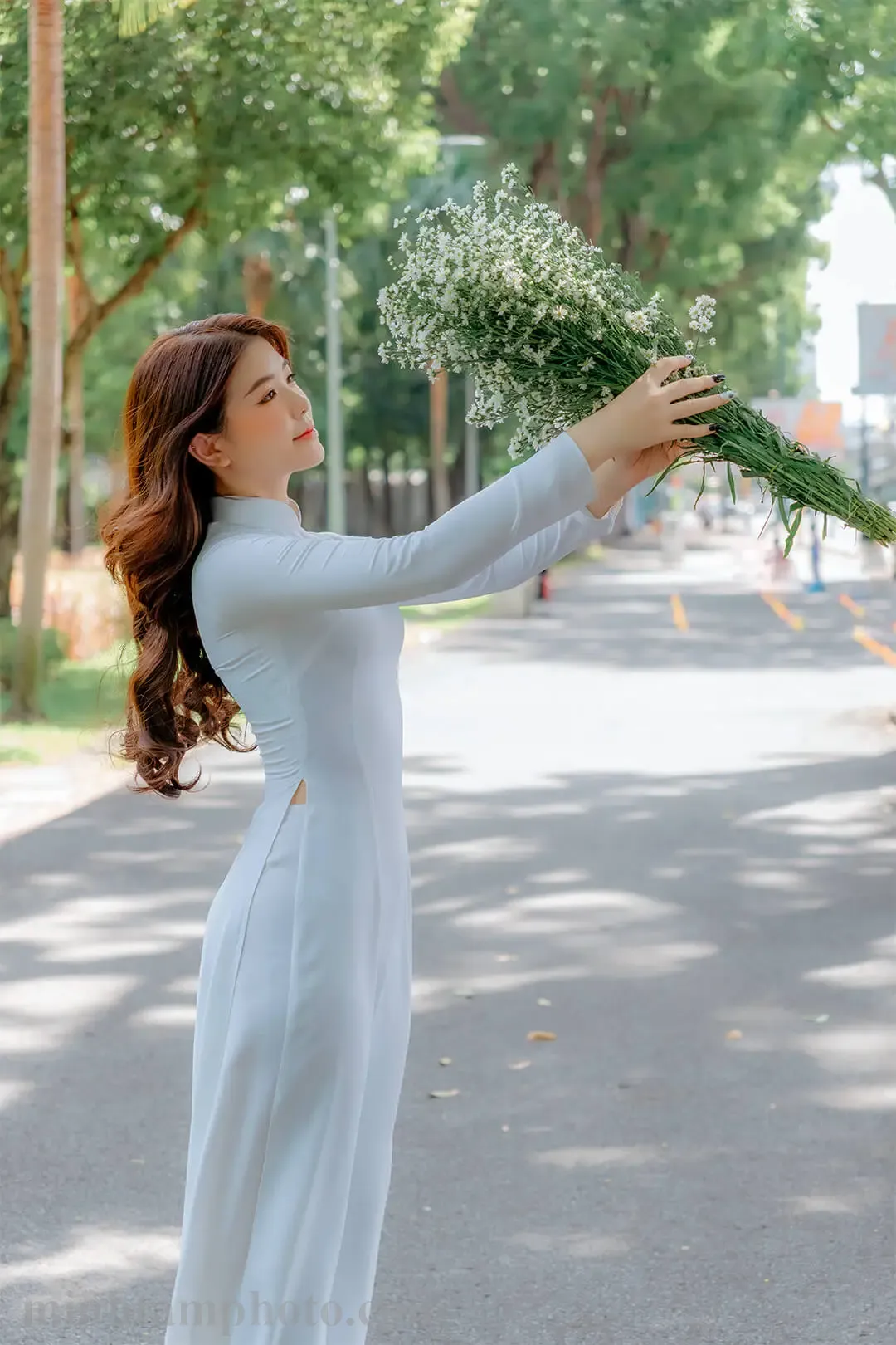 Áo Dài Trắng &#038; Hoa &#8211; Công Viên Gia Định
