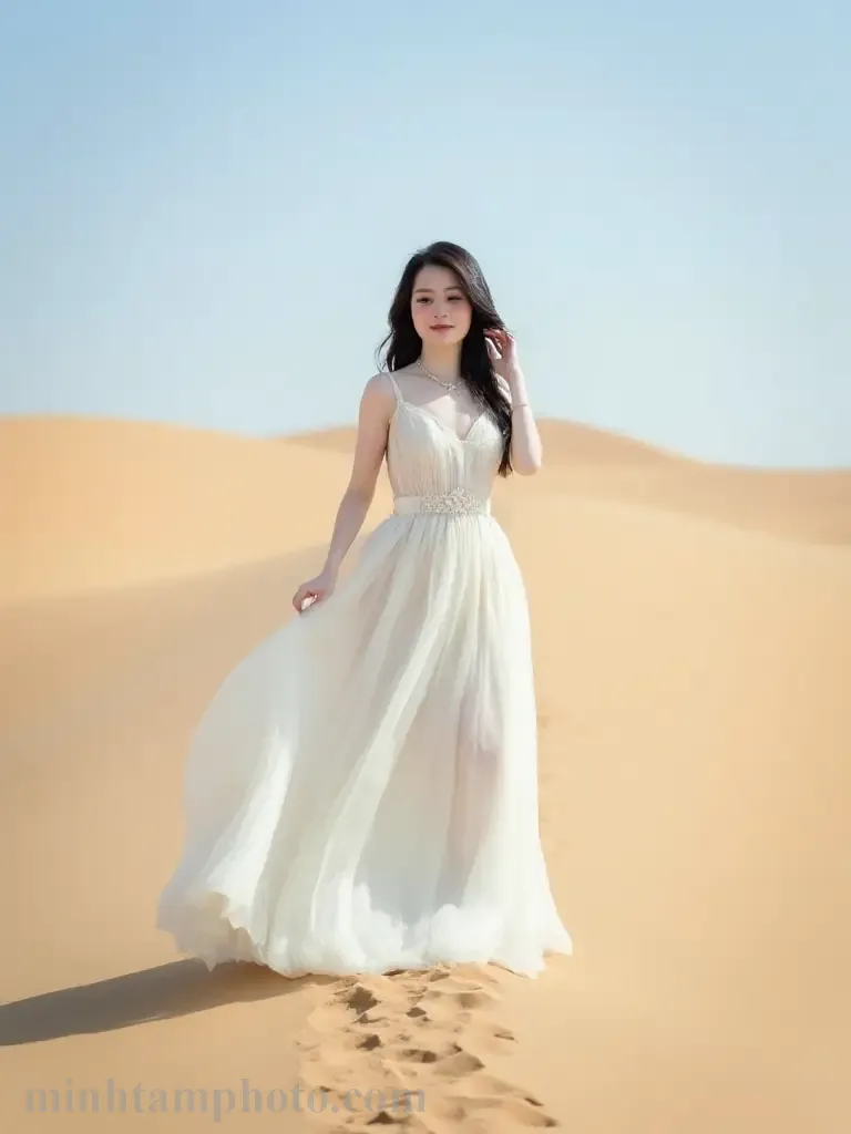 7 Gợi Ý Tạo Dáng Chụp Ảnh Trên Đồi Cát Cực Cháy Cho Nàng