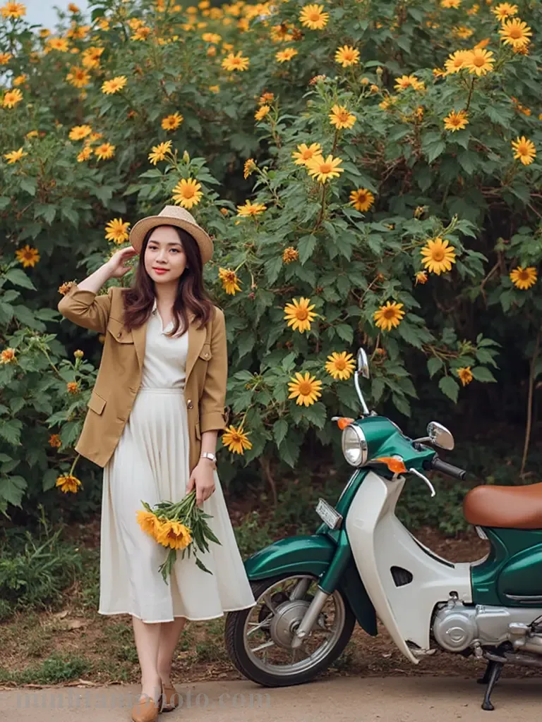 10+ Cách Tạo Dáng Chụp Ảnh Với Hoa Dã Quỳ Cho Nàng Thêm Xinh